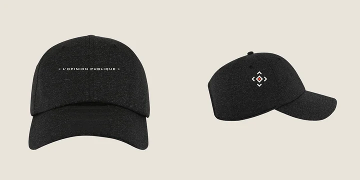 The Cap in encre, front and side.